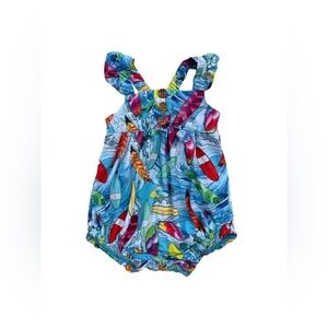 Posh Peanut Size 12-18 Months Surfboard Bamboo Bubble Romper